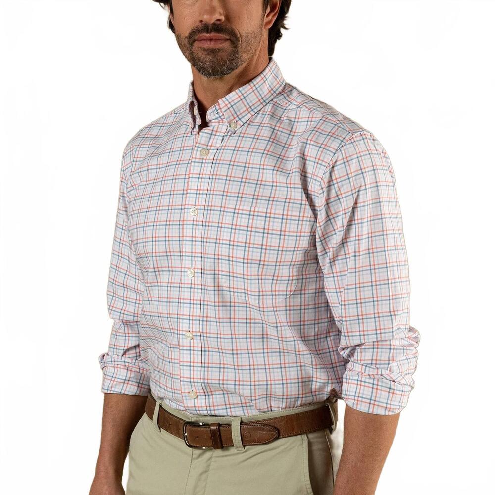 NEW DUCK HEAD long sleeve oxford sport shirt in coral